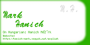 mark hanich business card